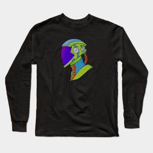 Cyberware Helmet Drawing 2 Long Sleeve T-Shirt